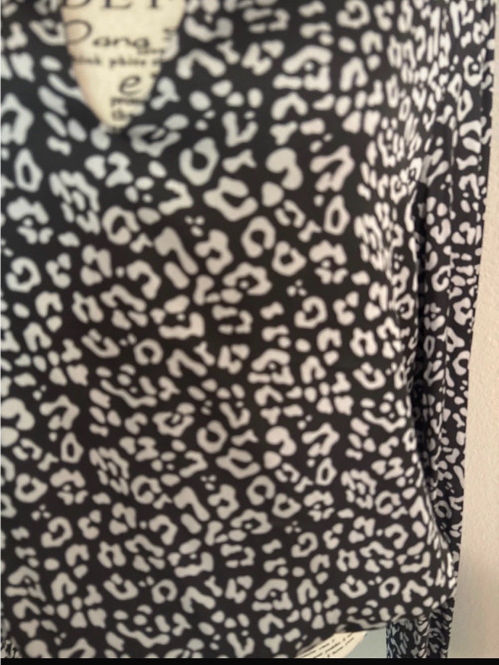 Sincerely Jules Black and White Leopard Print Blouse